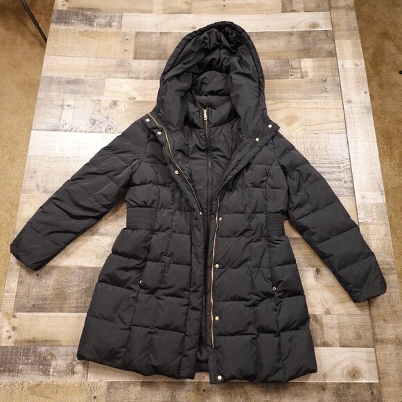 Cole Haan Jackets & Blazers - Cole Haan Signature 32" Taffeta Down Puffer Coat w/ Hood Black Women’s XL